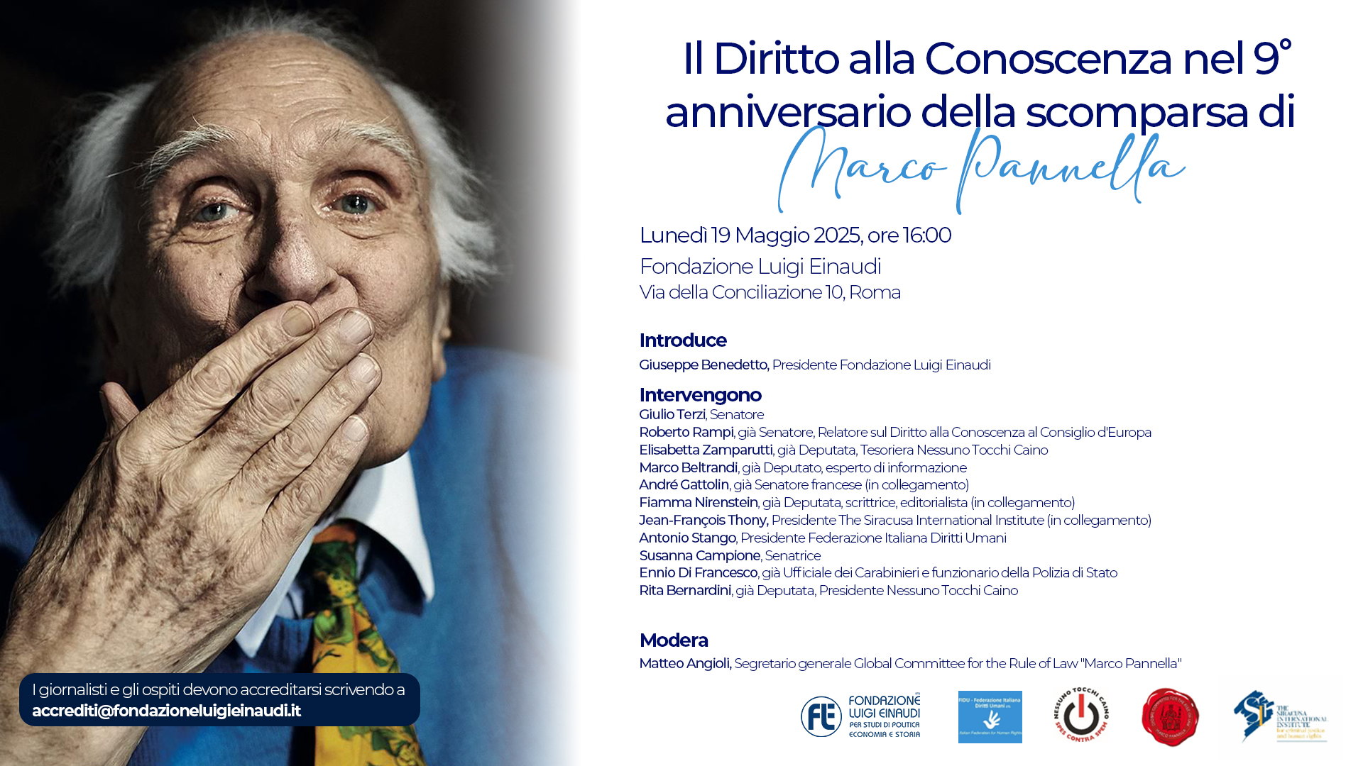 Diritto alla conoscenza nel 9° anniversario della scomparsa di Marco Pannella